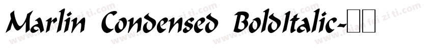 Marlin Condensed BoldItalic字体转换